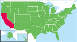 カリフォルニア州の位置