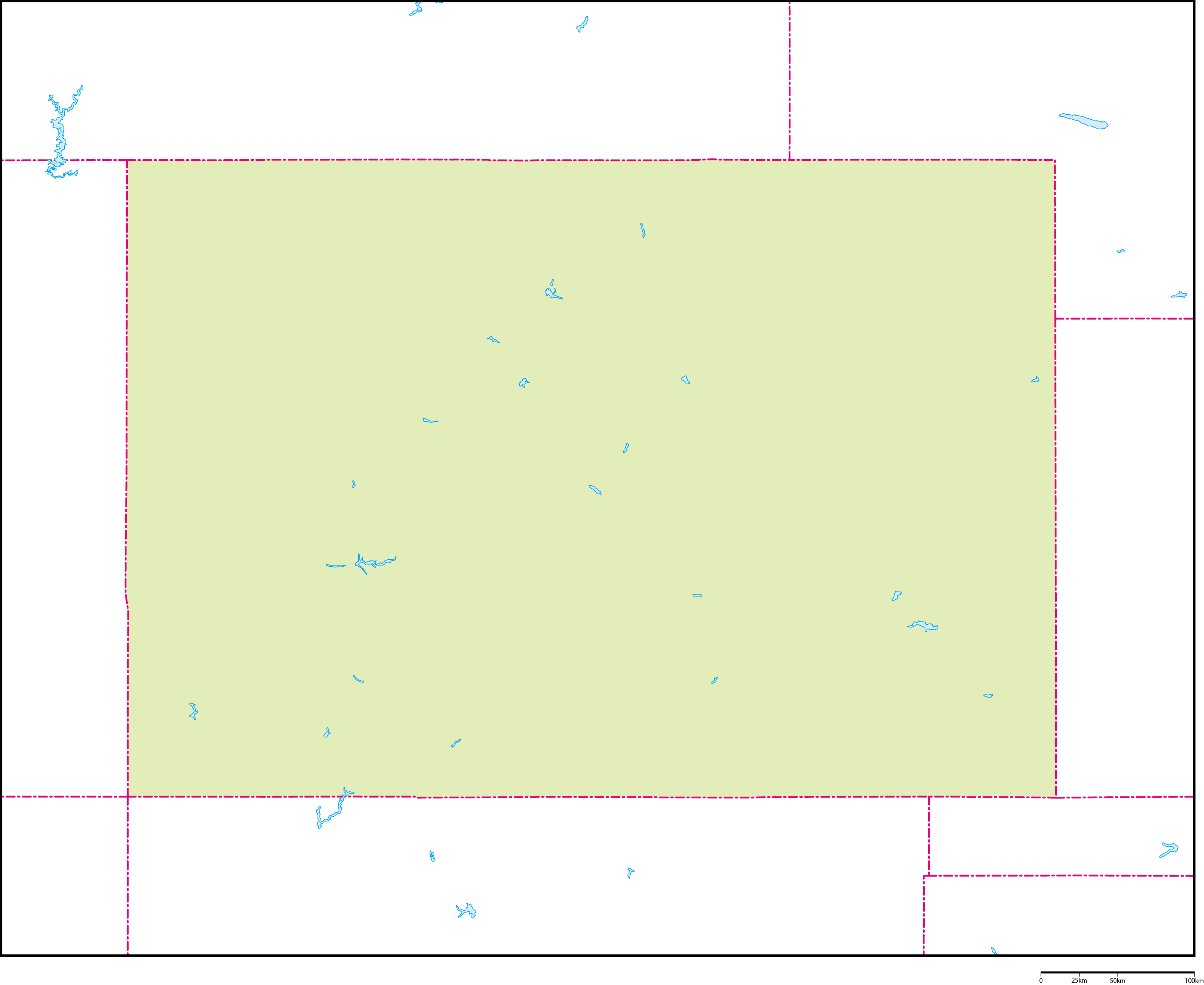 コロラド州地図フリーデータの画像