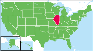 イリノイ州の位置