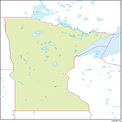ミネソタ州の地図 白地図 State Of Minnesota