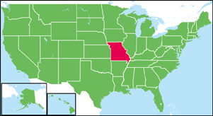 ミズーリ州の位置