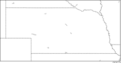 ネブラスカ州白地図