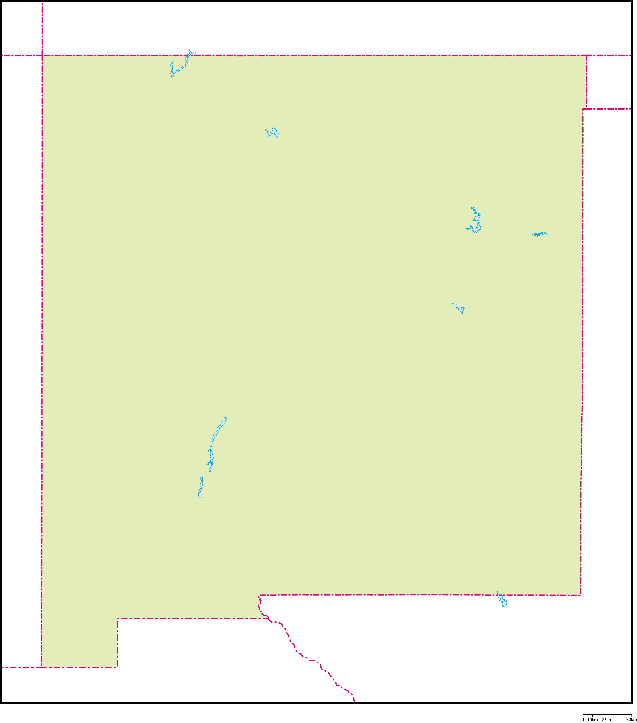 ニューメキシコ州地図フリーデータの画像