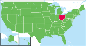 オハイオ州の位置