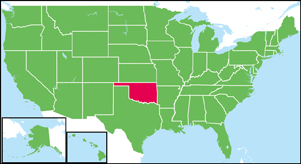 オクラホマ州の位置