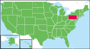 ペンシルベニア州の位置