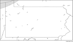 ペンシルベニア州白地図