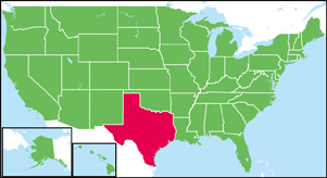 テキサス州の位置