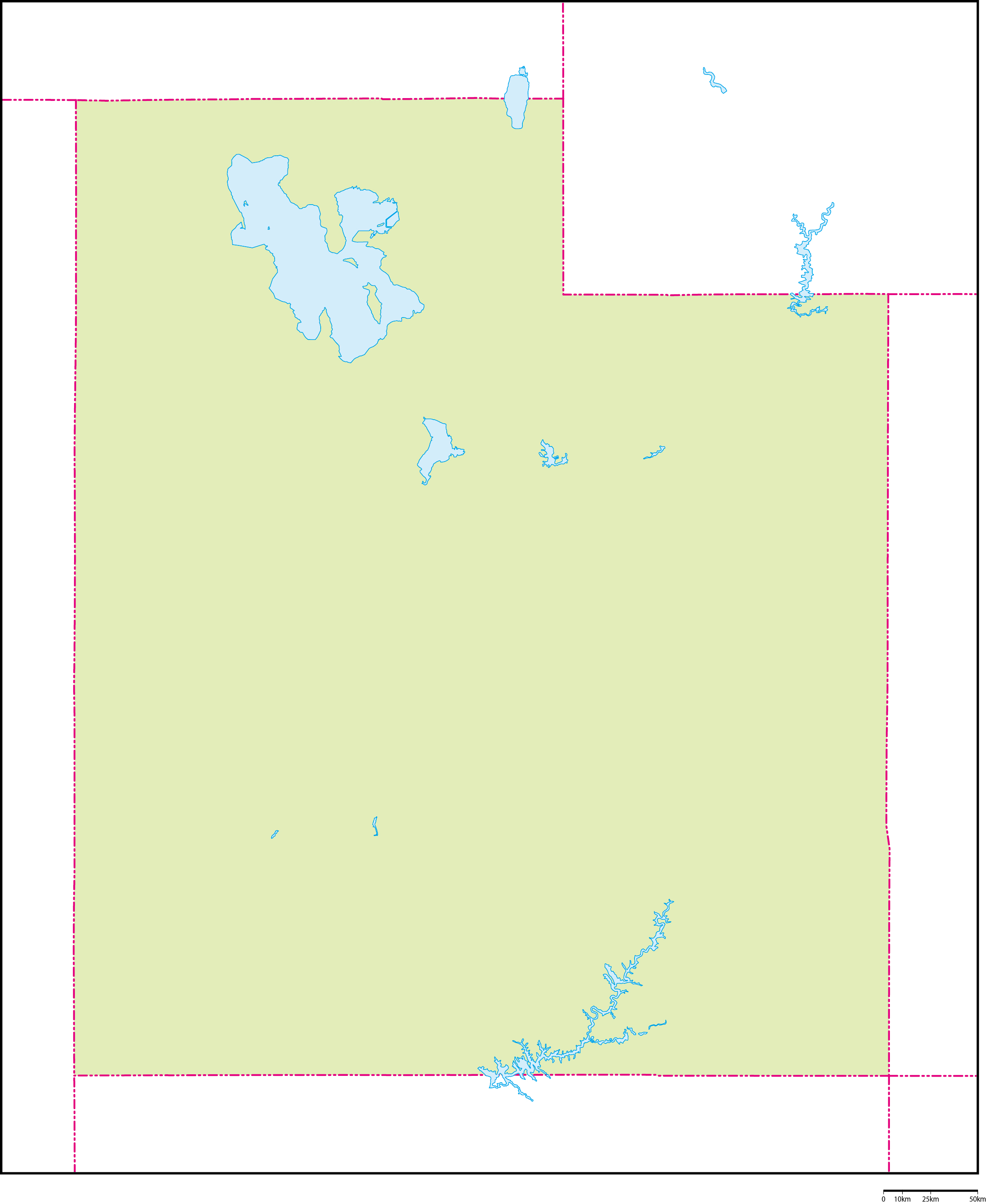 ユタ州地図フリーデータの画像