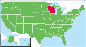 ウィスコンシン州の位置