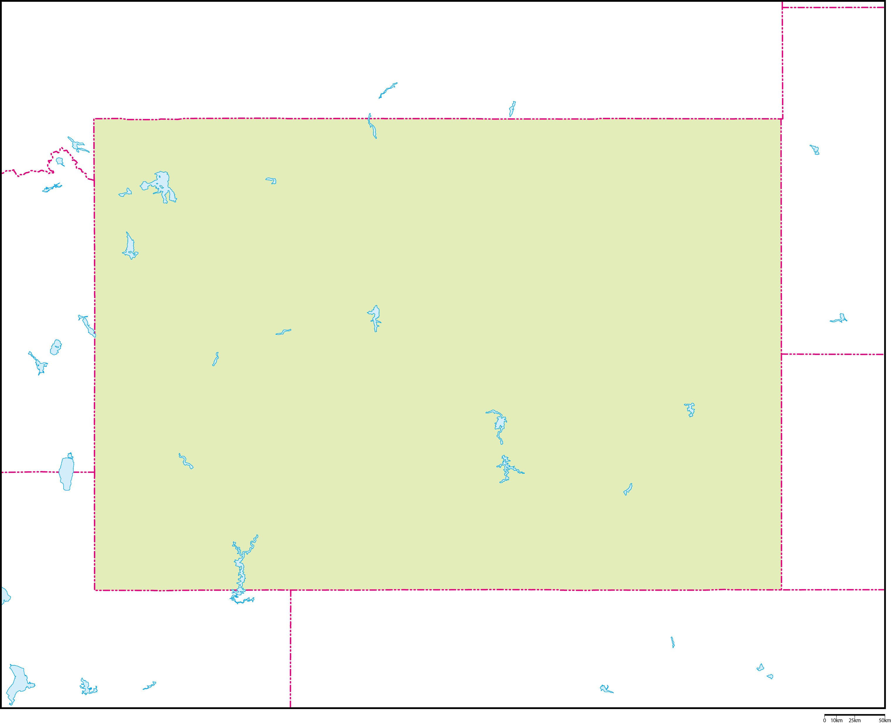 ワイオミング州地図フリーデータの画像