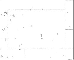 ワイオミング州白地図