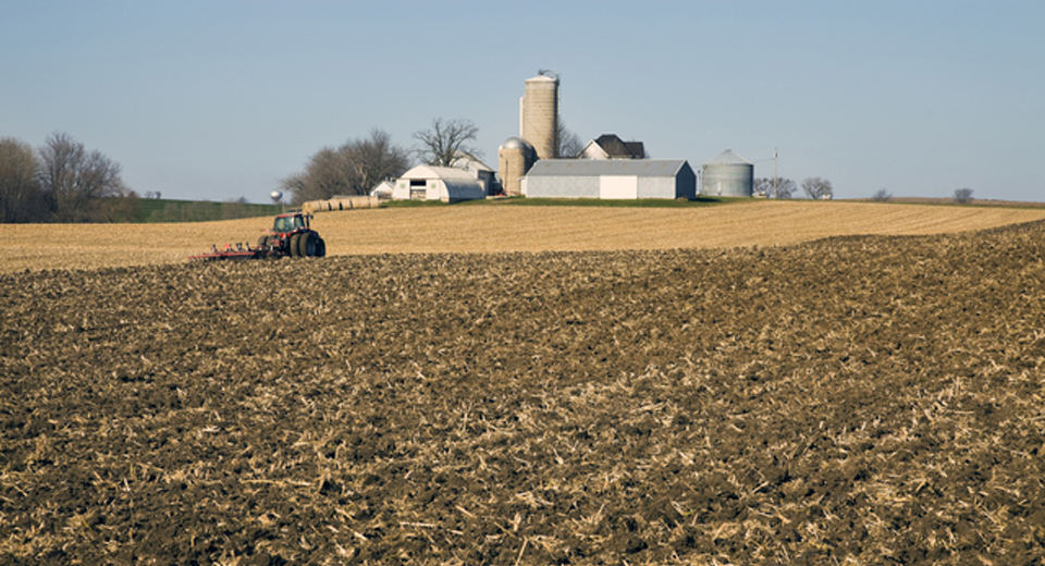 アイオワ州の農場風景の画像