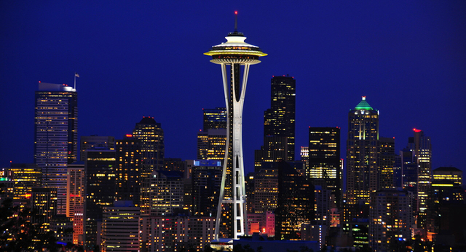 シアトルの夜景の画像