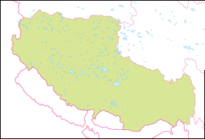 チベット自治区地図の小さい画像