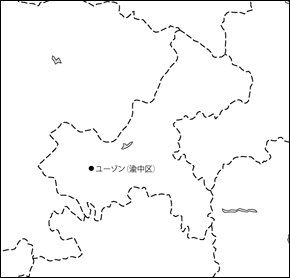 重慶市白地図(省都あり)の小さい画像