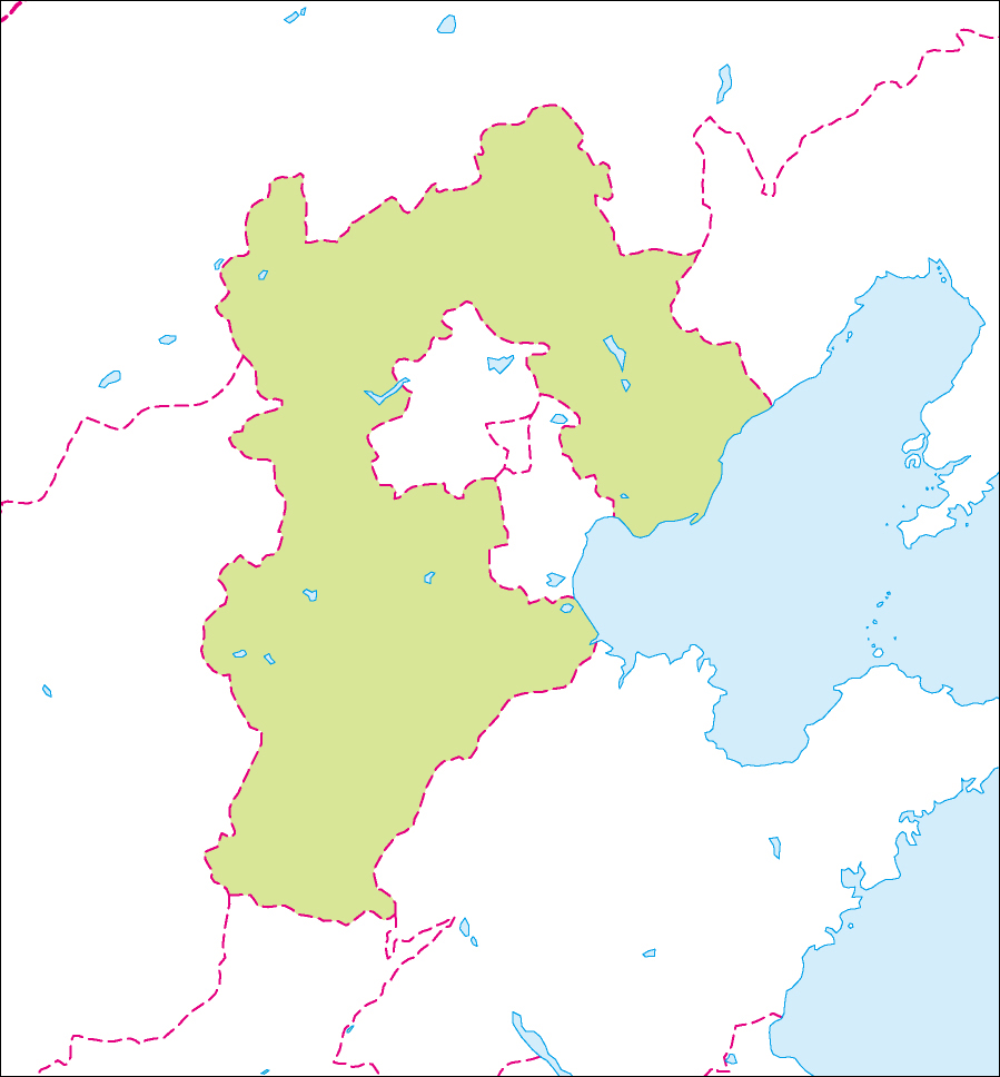 河北省地図のフリーデータの画像