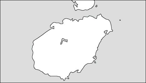 海南省白地図のフリーデータの画像