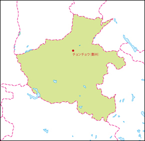 河南省地図(省都あり)の小さい画像