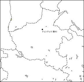 河南省白地図(省都あり)の小さい画像