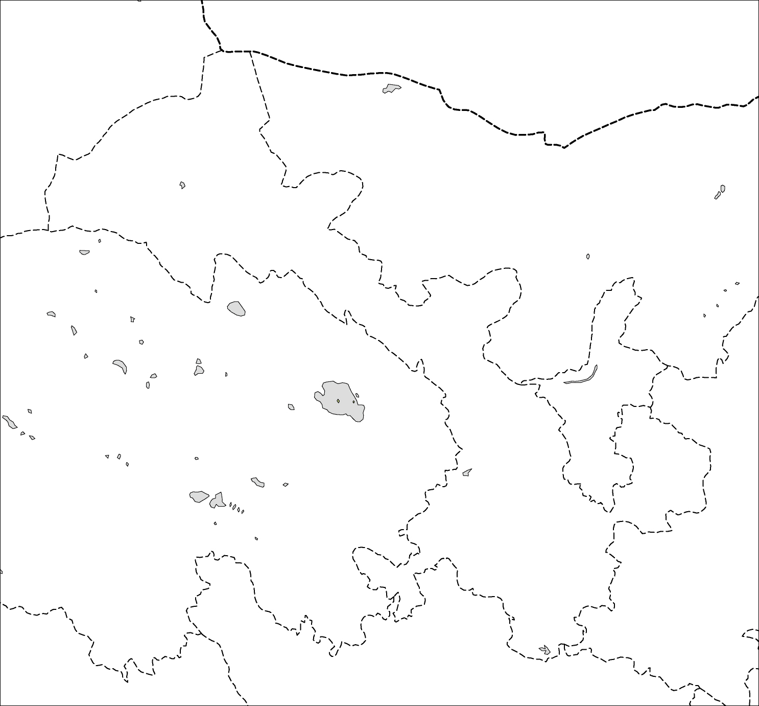 甘粛省白地図のフリーデータの画像