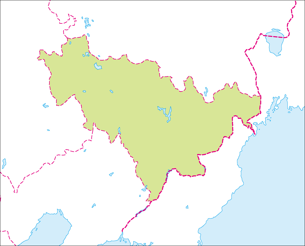 吉林省地図のフリーデータの画像