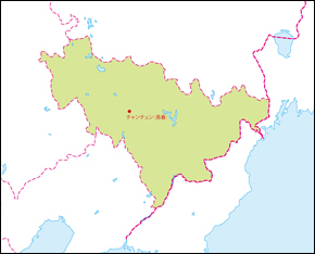 吉林省地図(省都あり)の小さい画像