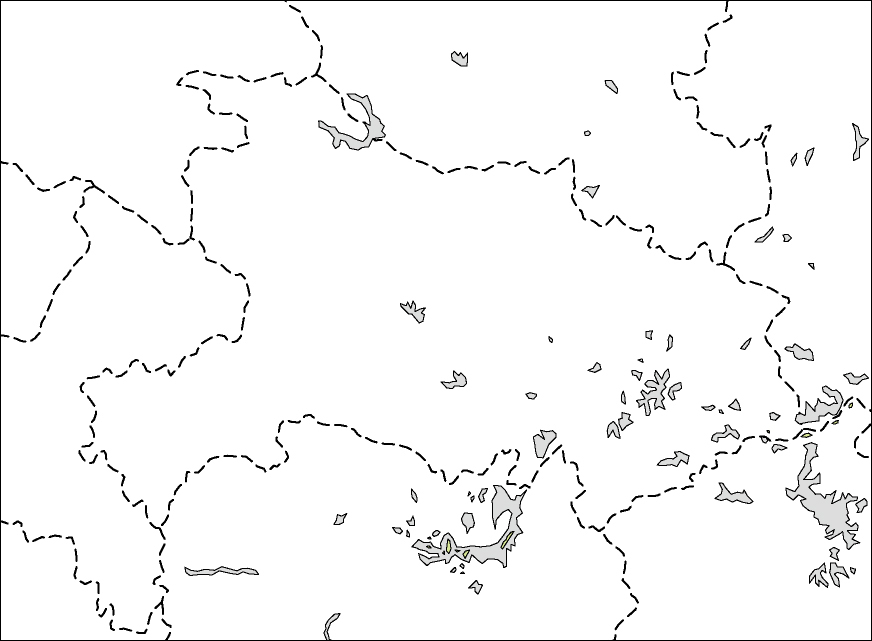 湖北省白地図のフリーデータの画像