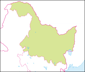 黒竜江省地図の小さい画像