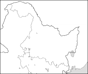 黒竜江省白地図の小さい画像