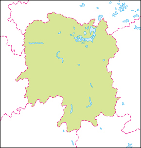 湖南省地図の小さい画像