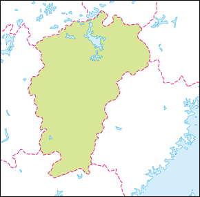 江西省地図の小さい画像