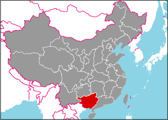 広西チワン族自治区の位置