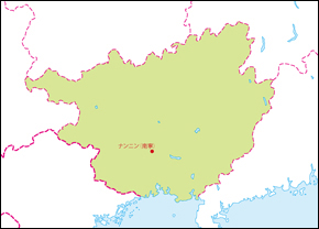 広西チワン族自治区地図(省都あり)の小さい画像