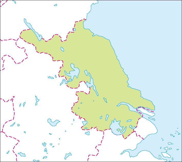 江蘇省地図のフリーデータの画像
