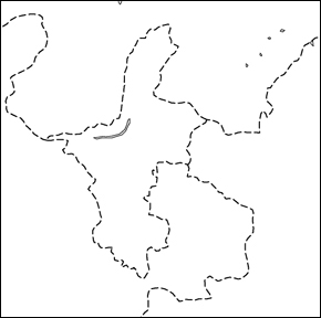 寧夏回族自治区白地図の小さい画像