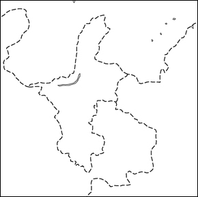 寧夏回族自治区白地図の小さい画像