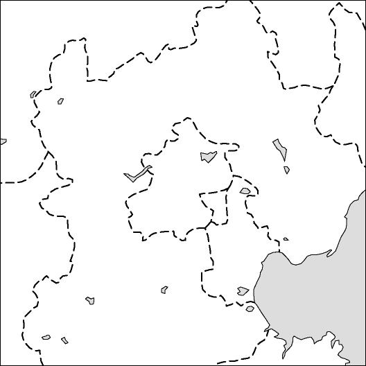 北京市白地図のフリーデータの画像