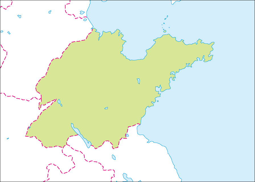 山東省地図のフリーデータの画像
