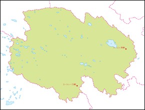 青海省地図(主な都市あり)の小さい画像