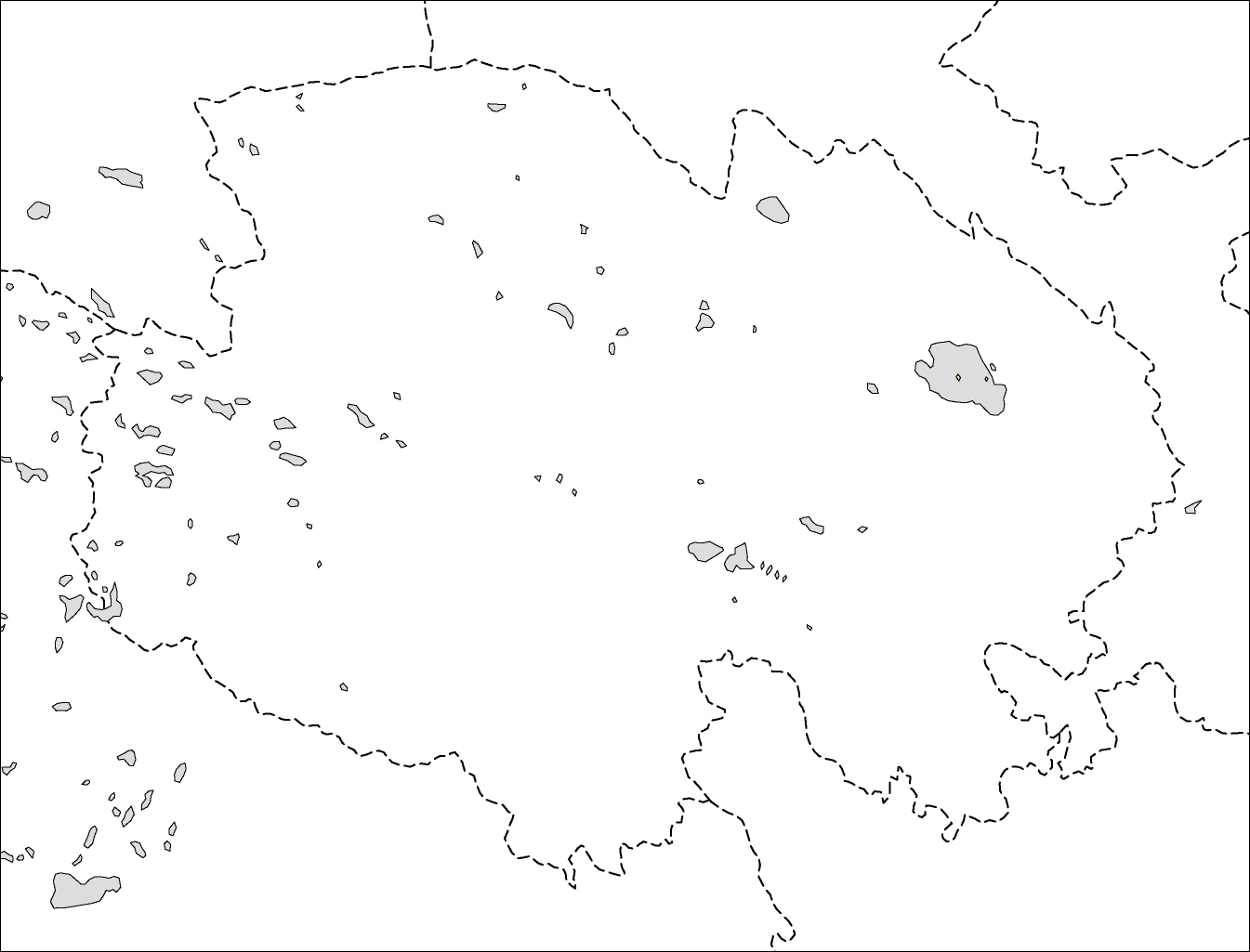 青海省白地図のフリーデータの画像