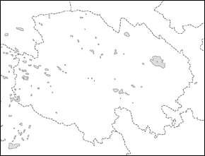青海省白地図の小さい画像