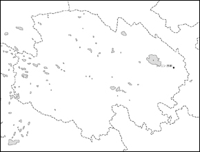 青海省白地図(省都あり)の小さい画像