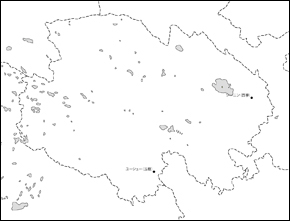 青海省白地図(主な都市あり)の小さい画像