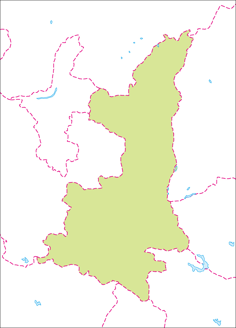陝西省地図のフリーデータの画像