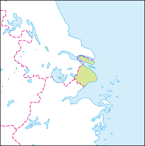 上海市地図の小さい画像
