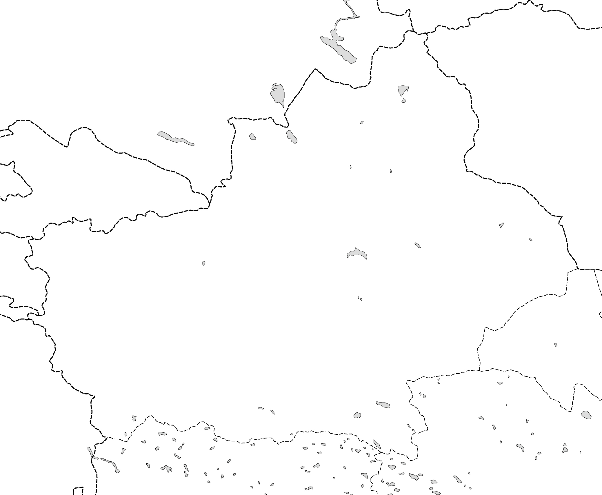 新疆ウイグル自治区白地図のフリーデータの画像