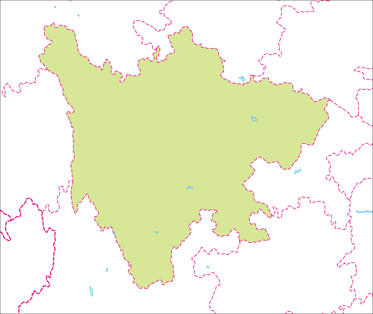 四川省地図のフリーデータの画像