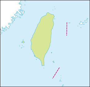 台湾地図の小さい画像