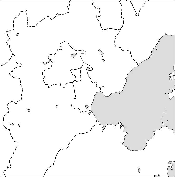 天津市白地図のフリーデータの画像